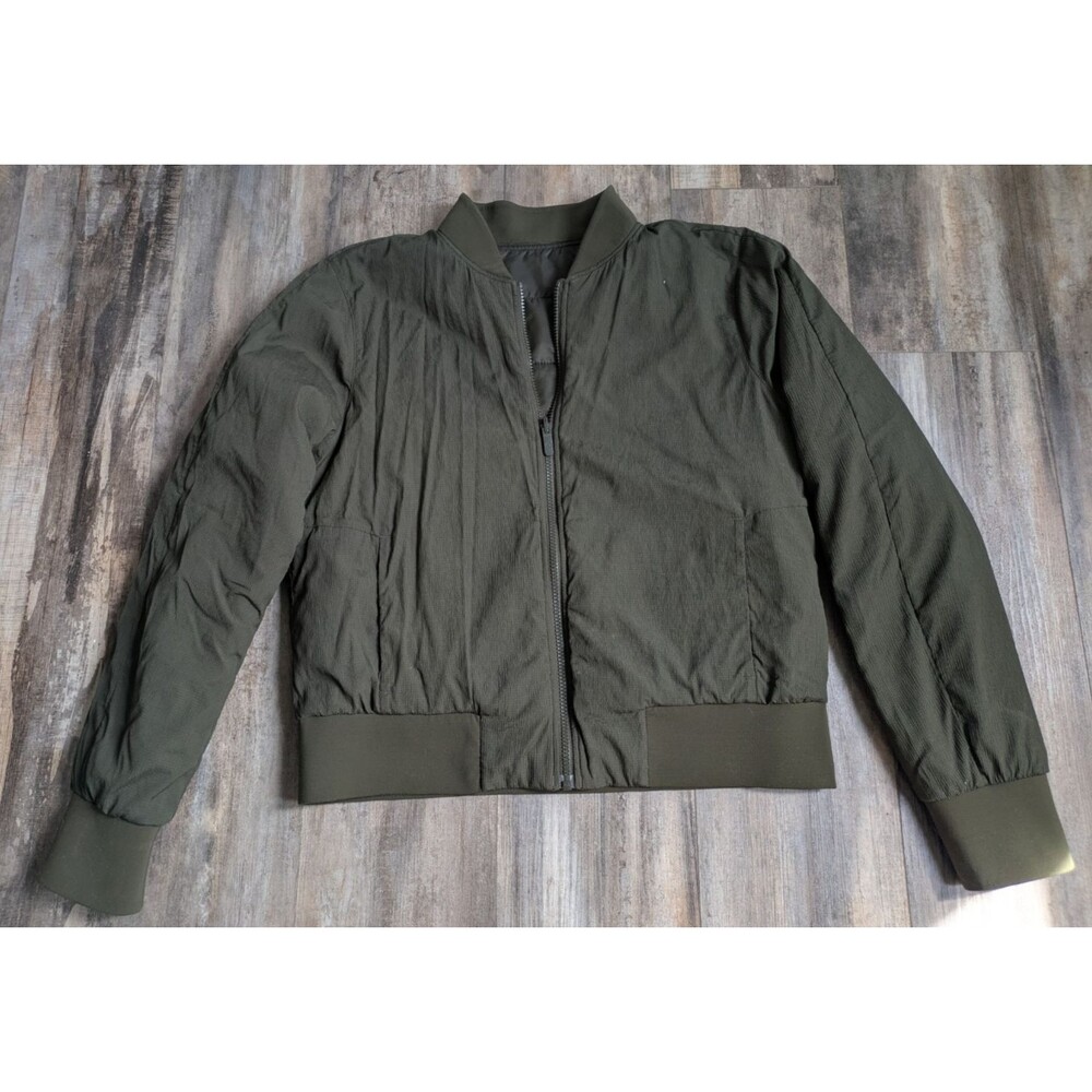 Lululemon Non-Stop Bomber (Reversible) Dark Olive Women's 10 Puffer Light Weight